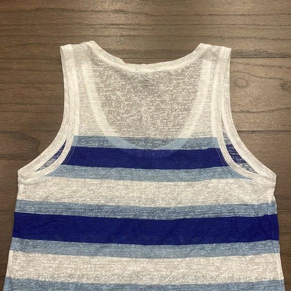 Express Blue and White Striped Tank - Size S - Picture 4 of 7